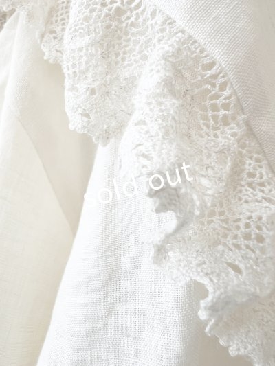 画像13: MAGALI /コルトレイクリネン レース襟カーディガン・アイボリー