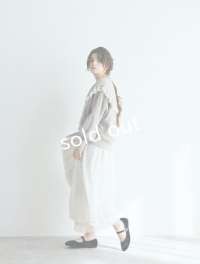 画像15: MAGALI /コルトレイクリネン レース襟カーディガン・グレー