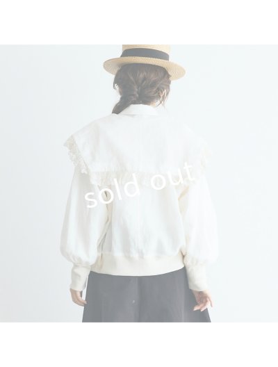 画像18: MAGALI /コルトレイクリネン レース襟カーディガン・アイボリー