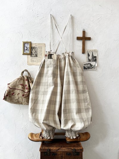 画像7: MARCHE' DE SOEUR／ピエロパンツ・ベージュブロックチェック