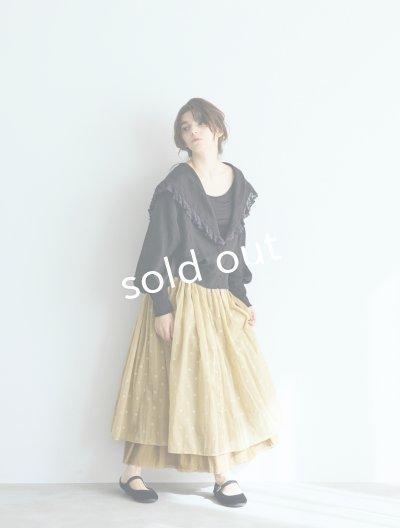 画像10: MAGALI /コルトレイクリネン レース襟カーディガン・ブラック