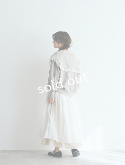 画像16: MAGALI /コルトレイクリネン レース襟カーディガン・グレー