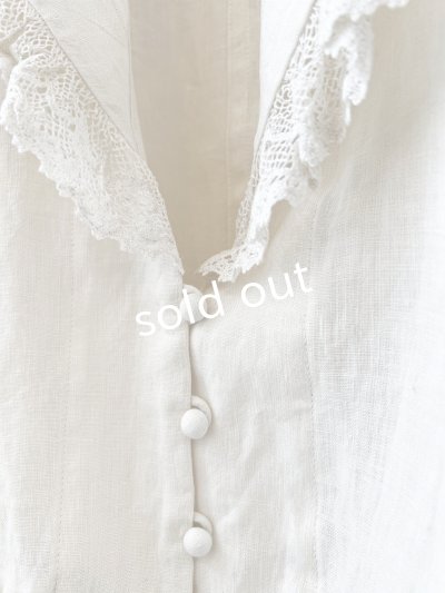 画像8: MAGALI /コルトレイクリネン レース襟カーディガン・アイボリー