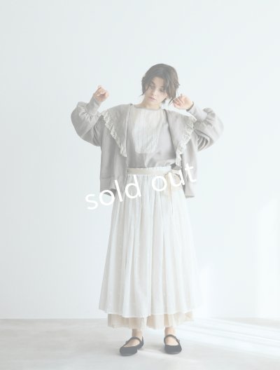 画像14: MAGALI /コルトレイクリネン レース襟カーディガン・グレー