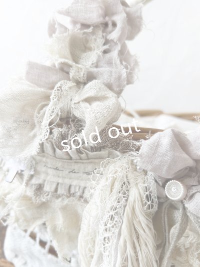 画像5: pollenbienco／アンティークレースのバスケット・A