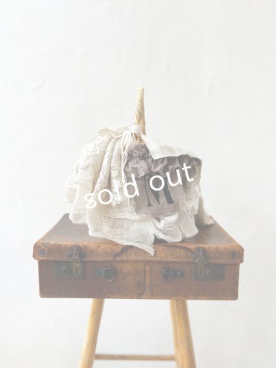 画像5: pollenbienco／アンティークレースのバスケット・B