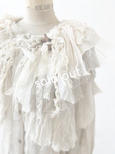 画像3: pollenbienco／アンティークレースのティペット・B