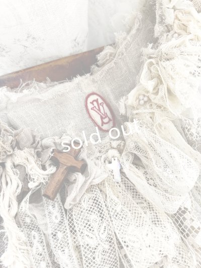 画像9: pollenbienco／アンティークレースのティペット・D