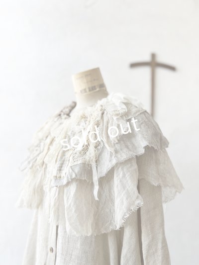 画像8: pollenbienco／アンティークレースのティペット・D