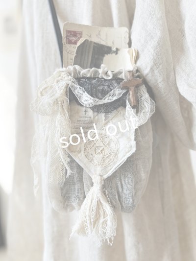 画像3: pollenbienco／アンティークレースのポシェット・黒