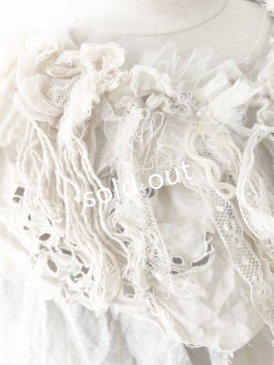 画像6: pollenbienco／アンティークレースのティペット・B