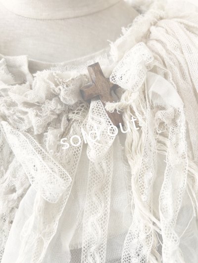 画像5: pollenbienco／アンティークレースのティペット・B