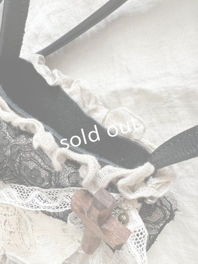 画像6: pollenbienco／アンティークレースのポシェット・黒