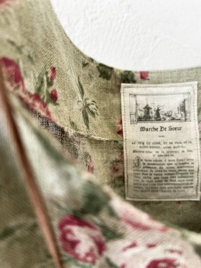 画像8: MARCHE' DE SOEUR／パフ袖チュニックワンピース・花柄モスグリーン