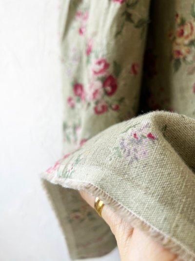 画像11: MARCHE' DE SOEUR／パフ袖チュニックワンピース・花柄モスグリーン