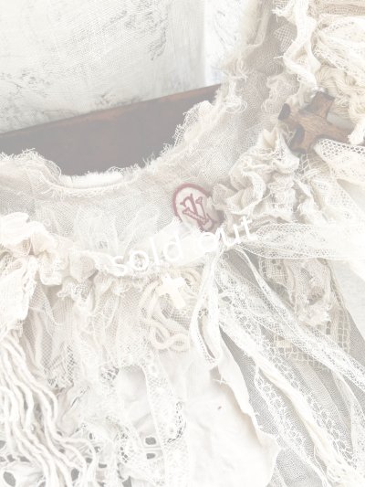 画像10: pollenbienco／アンティークレースのティペット・B