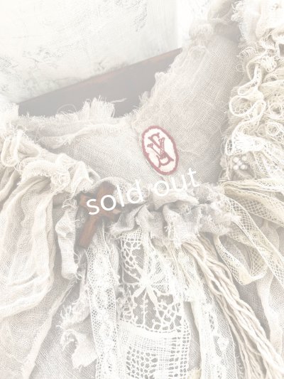 画像9: pollenbienco／アンティークレースのティペット・A