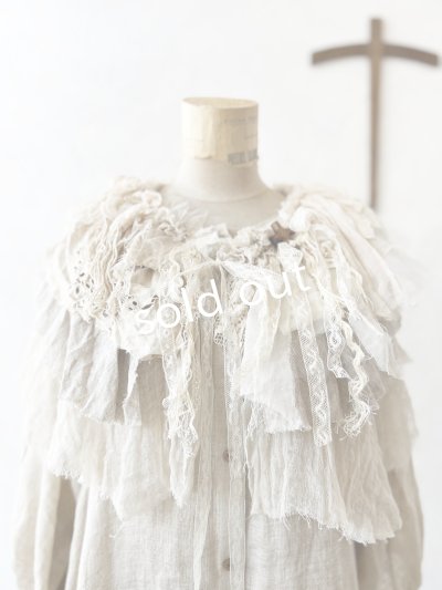 画像2: pollenbienco／アンティークレースのティペット・B