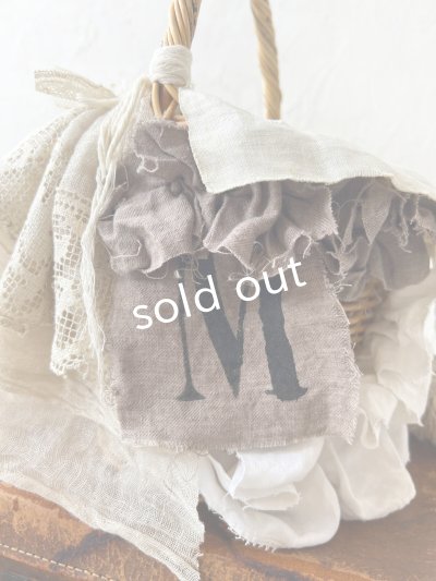 画像6: pollenbienco／アンティークレースのバスケット・B