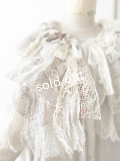 画像4: pollenbienco／アンティークレースのティペット・D