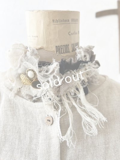 画像5: pollenbienco／アンティークレースのチョーカー