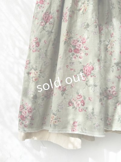 画像3: MARCHE' DE SOEUR／パフ袖チュニックワンピース・花柄モスグリーン