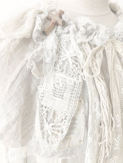 画像3: pollenbienco／アンティークレースのティペット・A