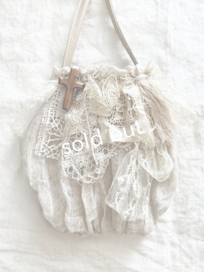 画像3: pollenbienco／アンティークレースのポシェット・ベージュ