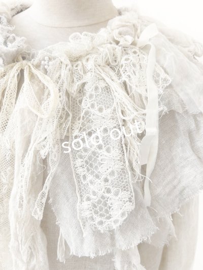 画像4: pollenbienco／アンティークレースのティペット・A