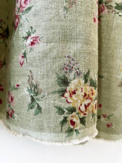 画像9: MARCHE' DE SOEUR／パフ袖チュニックワンピース・花柄モスグリーン