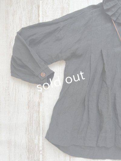 画像8: Reliure／Tucked ruffle collar blouse・black