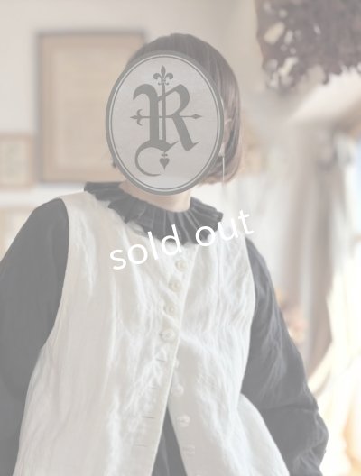 画像3: Reliure／Tucked ruffle collar blouse・black