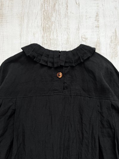 画像10: Reliure／Tucked ruffle collar blouse・black