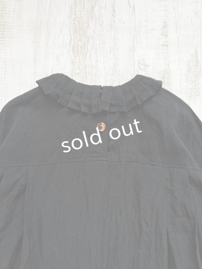 画像10: Reliure／Tucked ruffle collar blouse・black