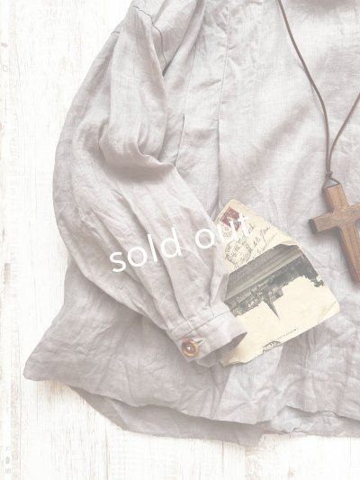 画像6: Reliure／Tucked ruffle collar blouse・ash pink