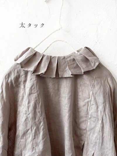 画像4: Reliure／Tucked ruffle collar blouse・ash pink