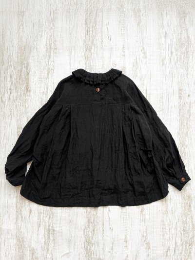 画像9: Reliure／Tucked ruffle collar blouse・black