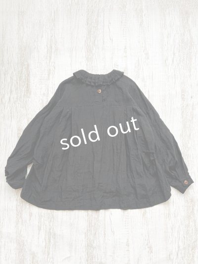 画像9: Reliure／Tucked ruffle collar blouse・black