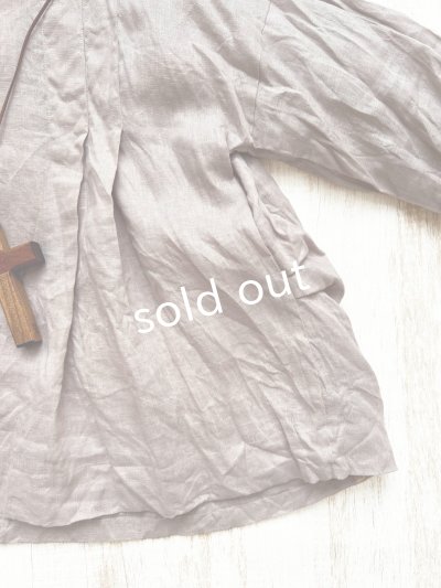 画像9: Reliure／Tucked ruffle collar blouse・ash pink