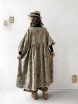 画像18: MARCHE' DE SOEUR／パフ袖チュニックワンピース・花柄モスグリーン (18)