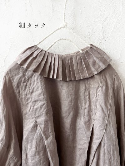 画像3: Reliure／Tucked ruffle collar blouse・ash pink
