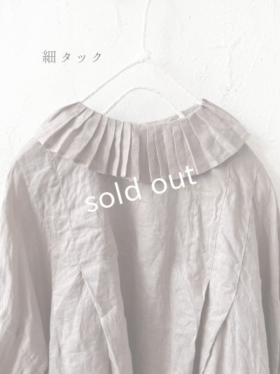 画像3: Reliure／Tucked ruffle collar blouse・ash pink