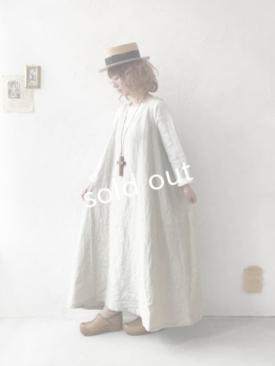 画像12: 08mab/重ね着風ワンピース・グレージュ×オフ