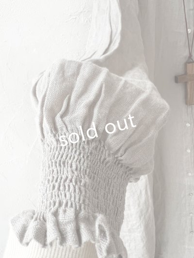 画像9: 08mab/シャーリング袖ワンピース・ベージュ