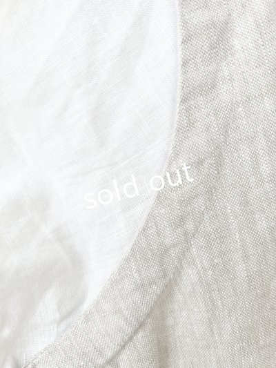 画像5: 08mab/重ね着風ワンピース・グレージュ×オフ