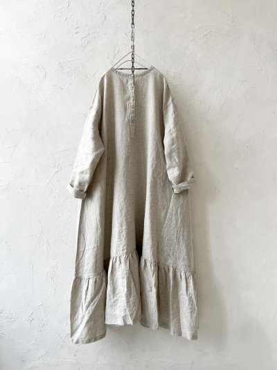 画像8: 08mab/裾ギャザー切り替えワンピース・生成り