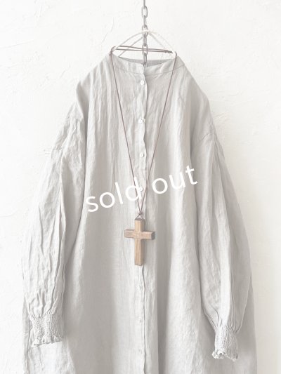 画像3: 08mab/シャーリング袖ワンピース・ベージュ