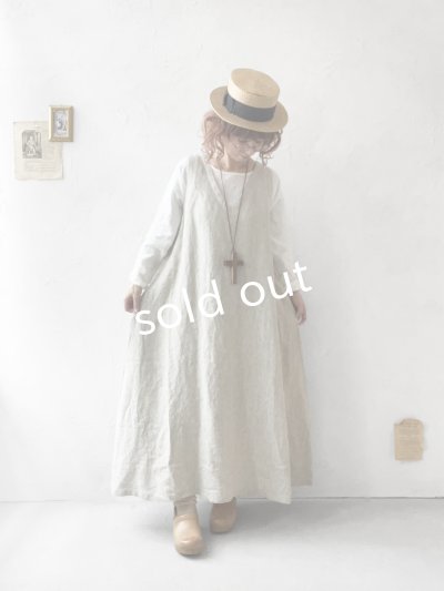画像11: 08mab/重ね着風ワンピース・グレージュ×オフ