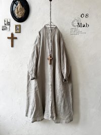 08mab/シャーリング袖ワンピース・ベージュ