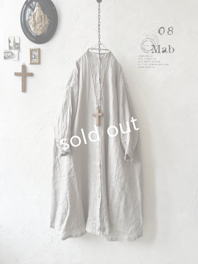 画像2: 08mab/シャーリング袖ワンピース・ベージュ